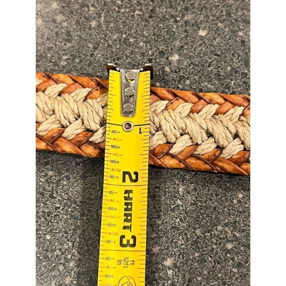 Vintage TORINO Braided Leather brass buckle  size 32 USA made - Picture 8 of 12